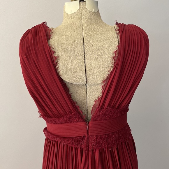 ASOS DESIGN Premium Lace Insert Pleated Maxi Dress - Picture 4 of 8